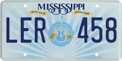 MS license plate LER458