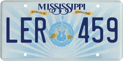 MS license plate LER459