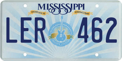 MS license plate LER462