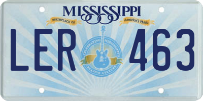 MS license plate LER463