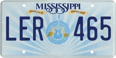 MS license plate LER465