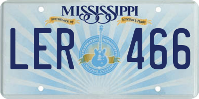 MS license plate LER466