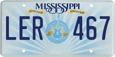 MS license plate LER467