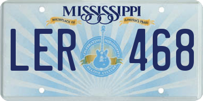 MS license plate LER468