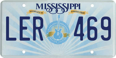 MS license plate LER469
