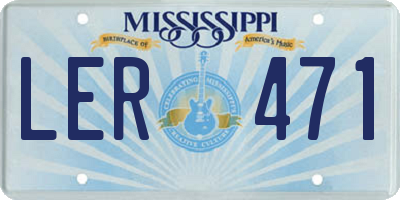 MS license plate LER471