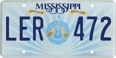 MS license plate LER472