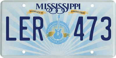 MS license plate LER473