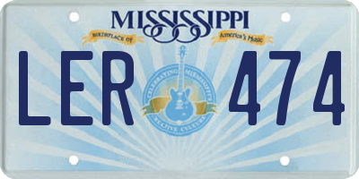 MS license plate LER474