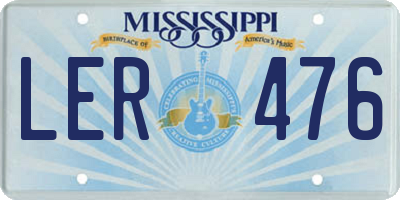 MS license plate LER476
