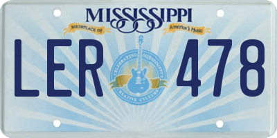 MS license plate LER478