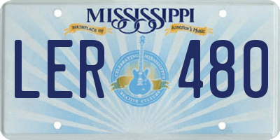MS license plate LER480