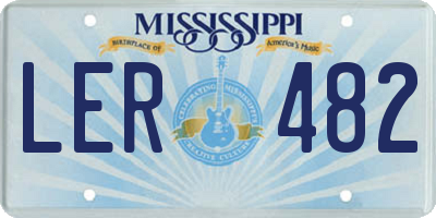 MS license plate LER482