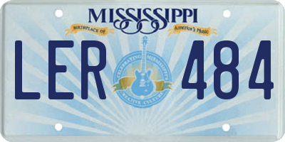 MS license plate LER484