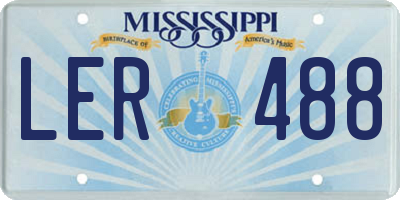 MS license plate LER488