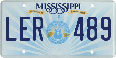 MS license plate LER489