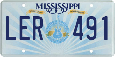 MS license plate LER491