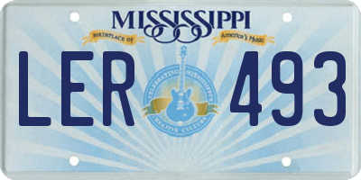 MS license plate LER493
