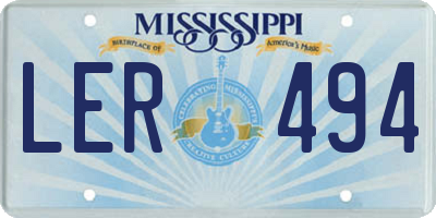 MS license plate LER494