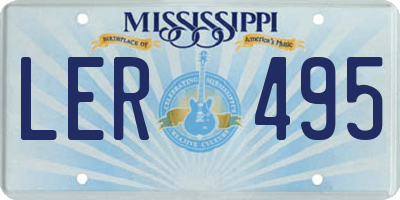 MS license plate LER495