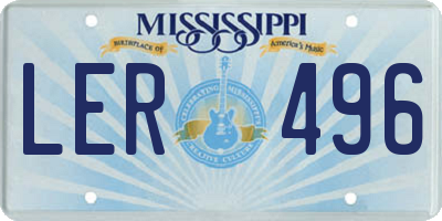 MS license plate LER496