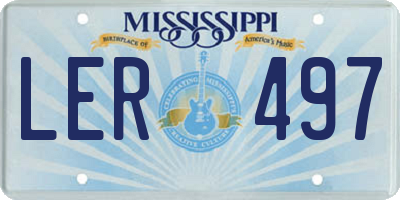 MS license plate LER497