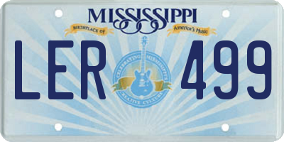 MS license plate LER499