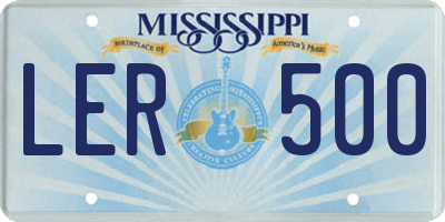 MS license plate LER500