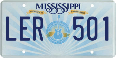 MS license plate LER501