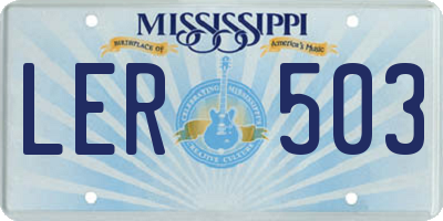 MS license plate LER503