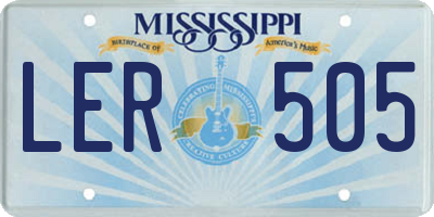 MS license plate LER505