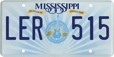 MS license plate LER515