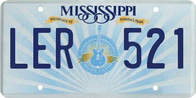 MS license plate LER521