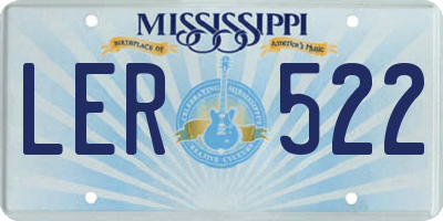 MS license plate LER522