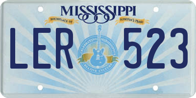 MS license plate LER523
