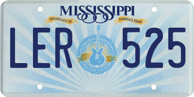 MS license plate LER525