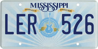 MS license plate LER526