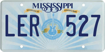 MS license plate LER527
