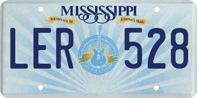 MS license plate LER528