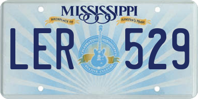 MS license plate LER529