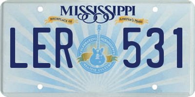 MS license plate LER531