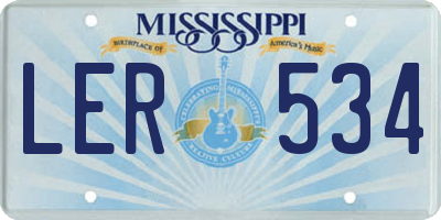 MS license plate LER534