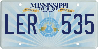 MS license plate LER535