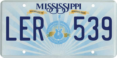 MS license plate LER539
