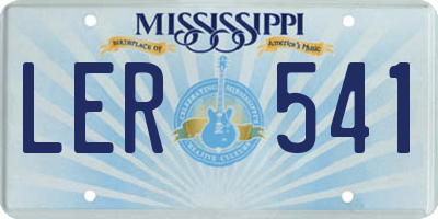 MS license plate LER541
