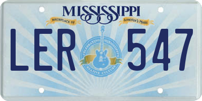 MS license plate LER547