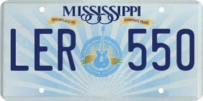 MS license plate LER550