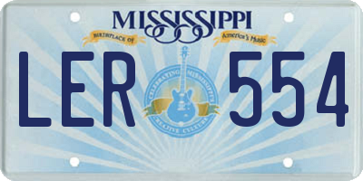 MS license plate LER554