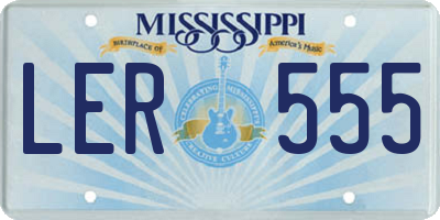 MS license plate LER555