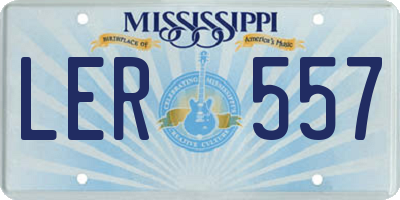 MS license plate LER557